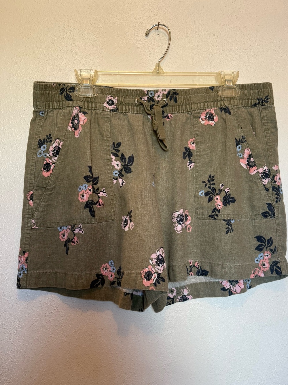 Nautica Olive Green Floral w/ Drawstring Shorts